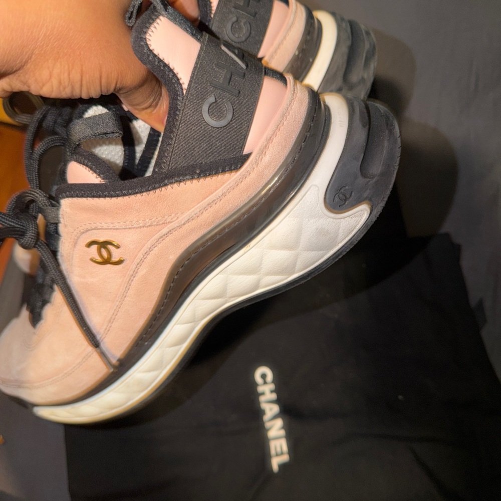 Chanel Pink Suede Sneakers Size 41 Excellent Condition! - Picture 10 of 10